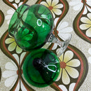 Mini Vintage Italian GREEN Glass Apothecary Lolly Jar STUNNING