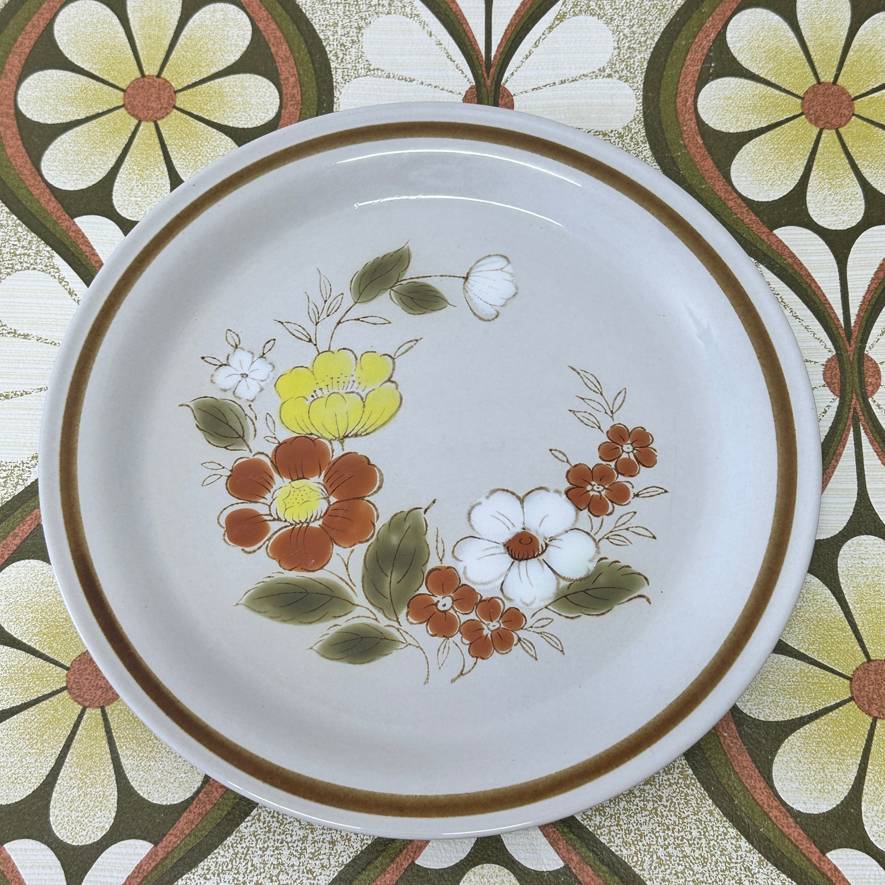 JAPAN Stoneware Dinner Plate Vintage