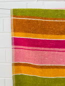 UNUSED Vintage Striped Towel with FRINGE