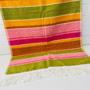 UNUSED Vintage Striped Towel with FRINGE