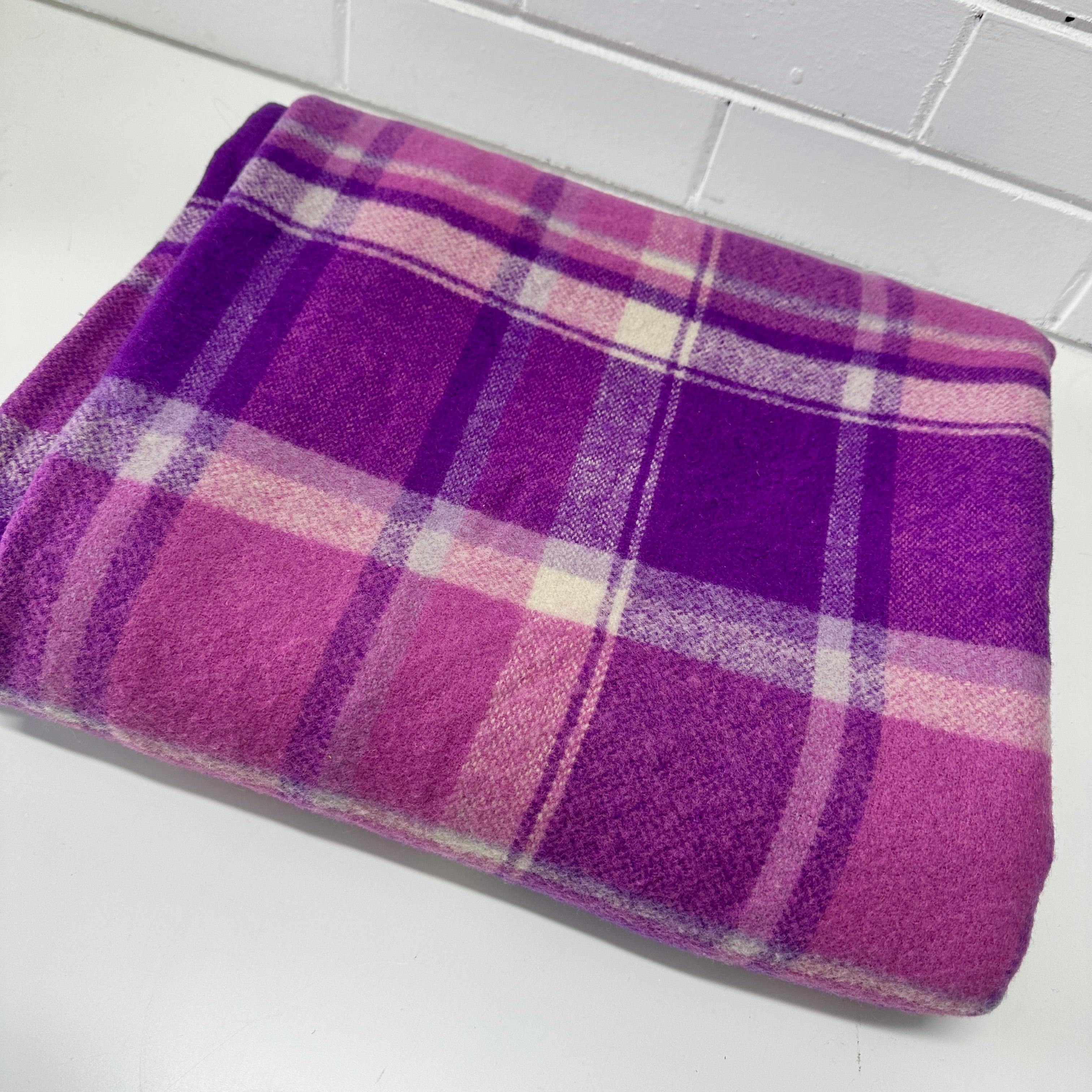 Purple Wool Blanket VINTAGE