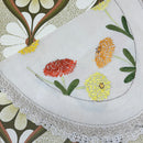 Large Embroidered Vintage Doily Cute