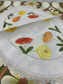 Large Embroidered Vintage Doily Cute