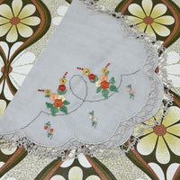 Large Embroidered Vintage Doily