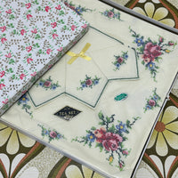 Boxed Vintage Embroidered Tablecloth BEAUTIFUL