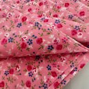 220cms Adorable VINTAGE Cotton Pink Floral Fabric