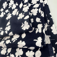245cms Navy Blue & White Cotton Vintage Fabric