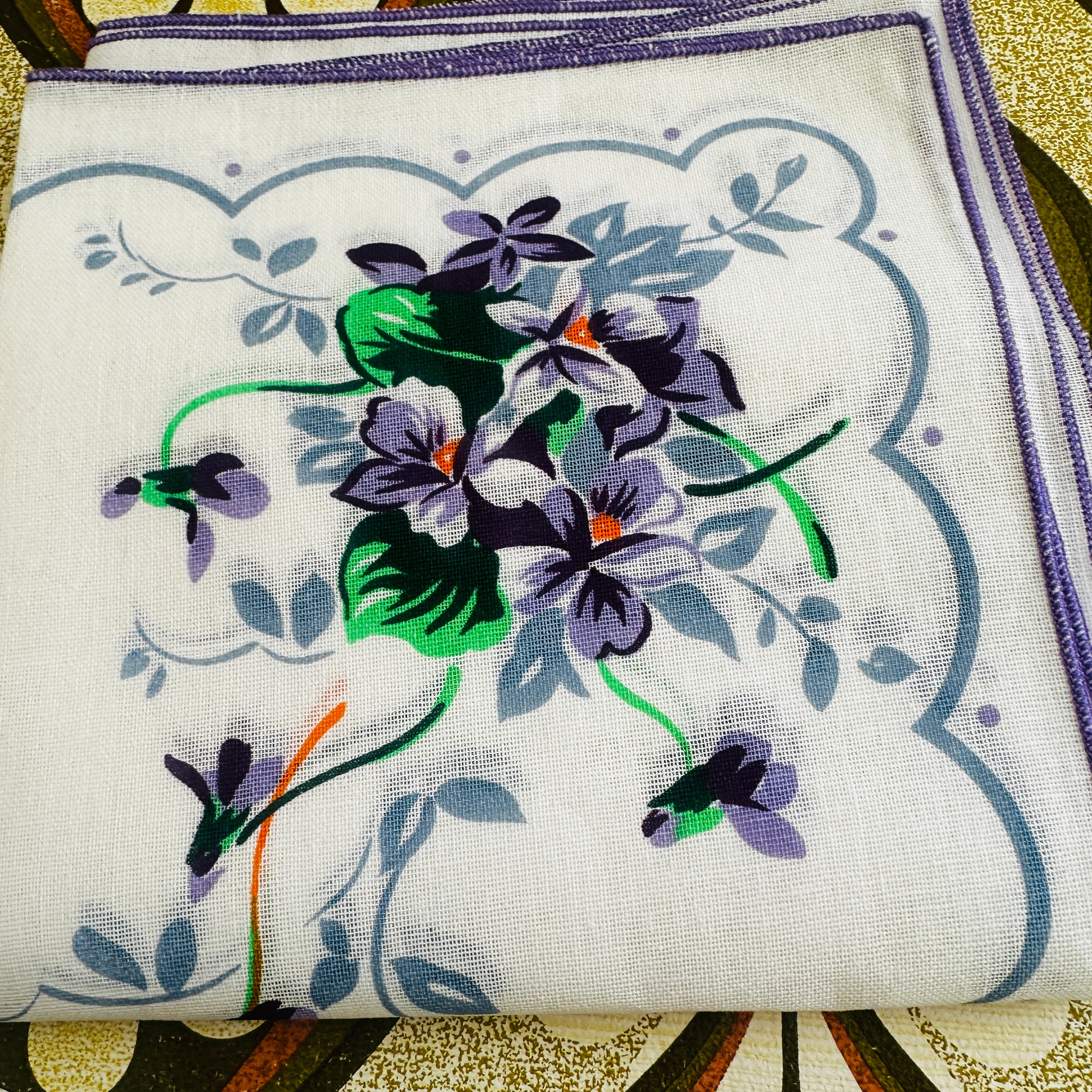 UNUSED Set of Four Napkins Vintage