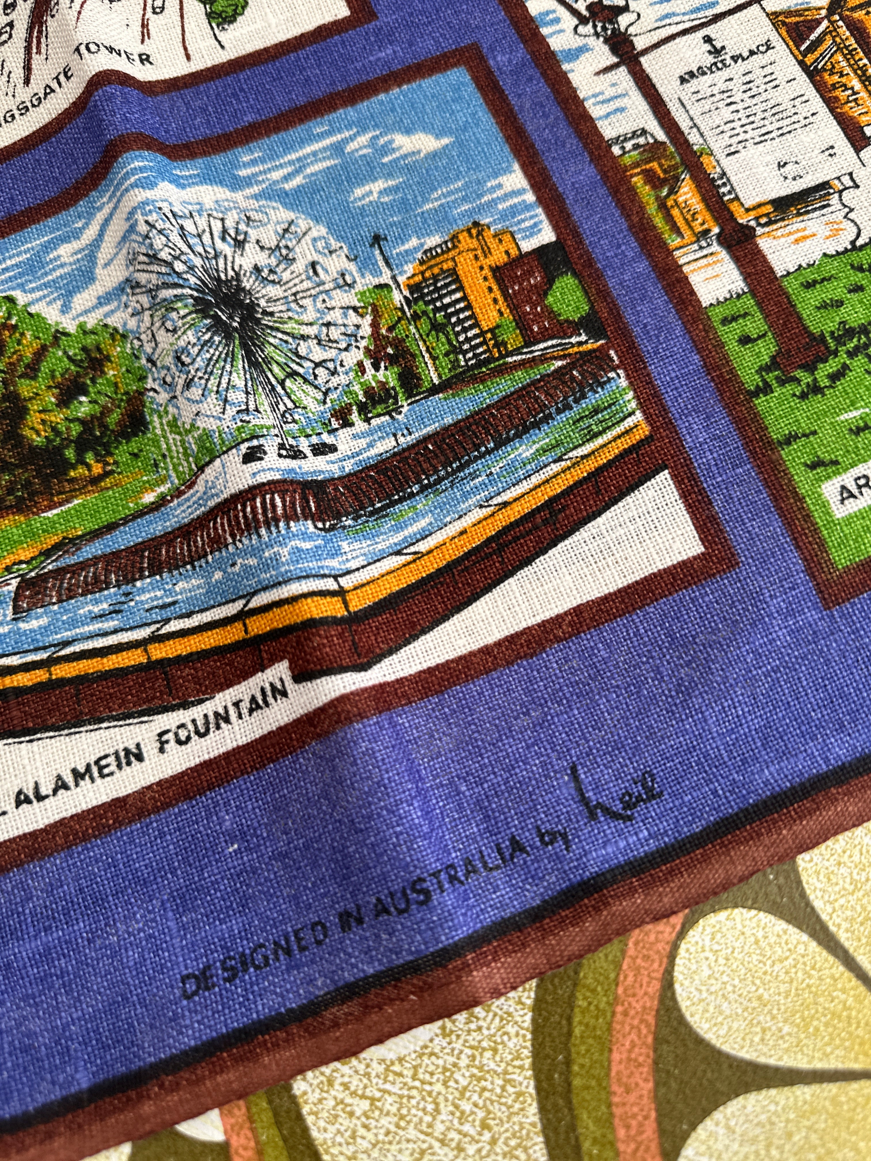 Pure Linen Vintage SYDNEY Tea Towel