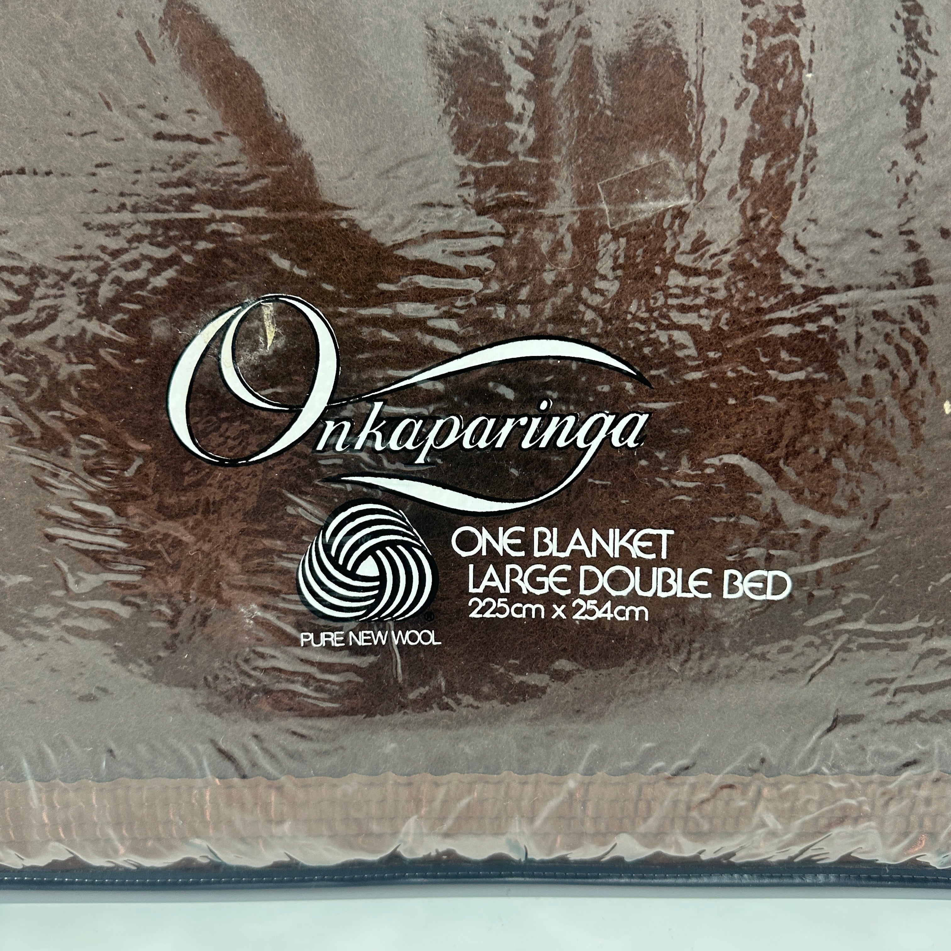 Onkaparinga UNUSED Pure Wool Blanket Brown