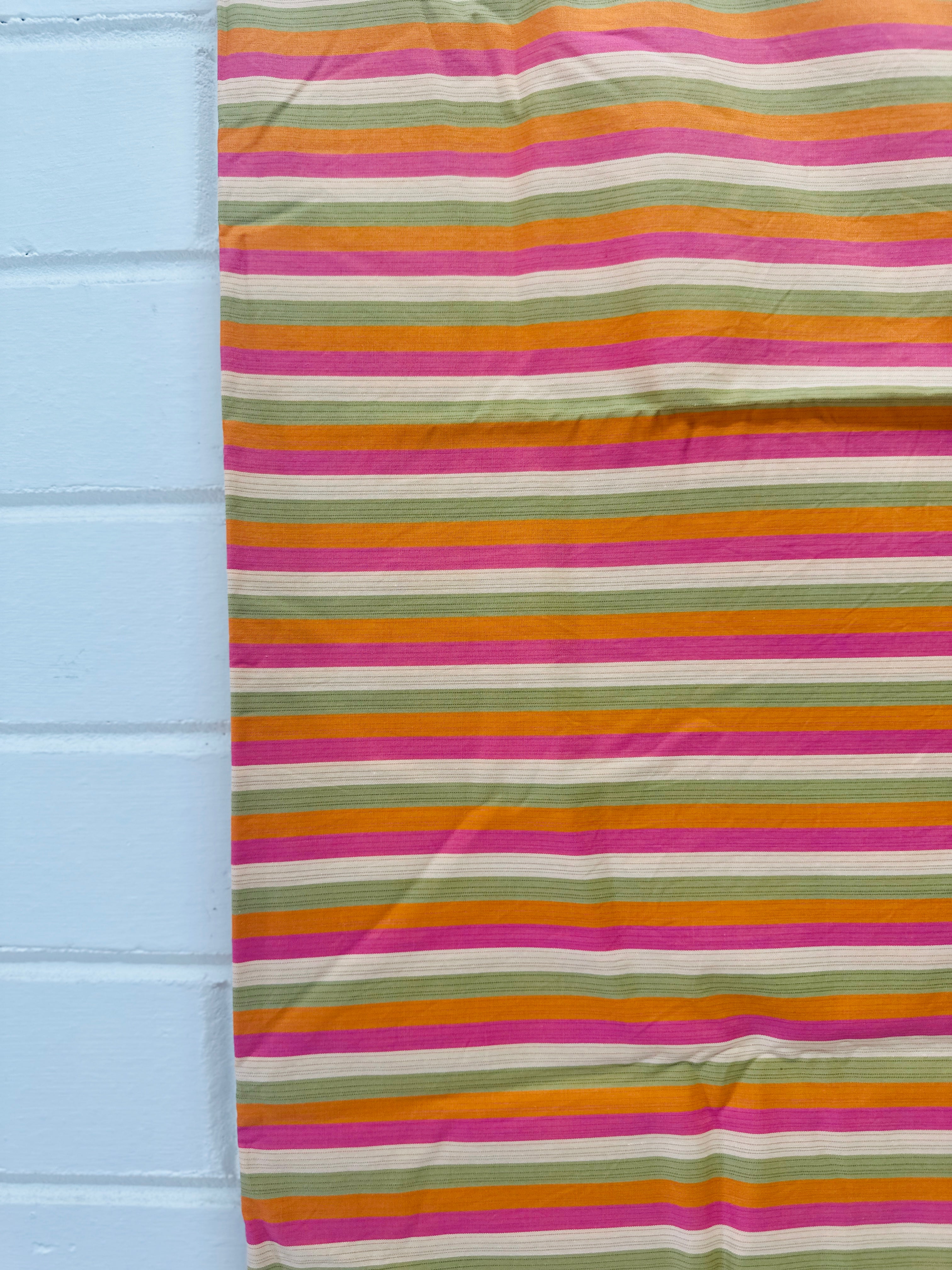 260cms VINTAGE Sweet Striped Fabric BRIGHT