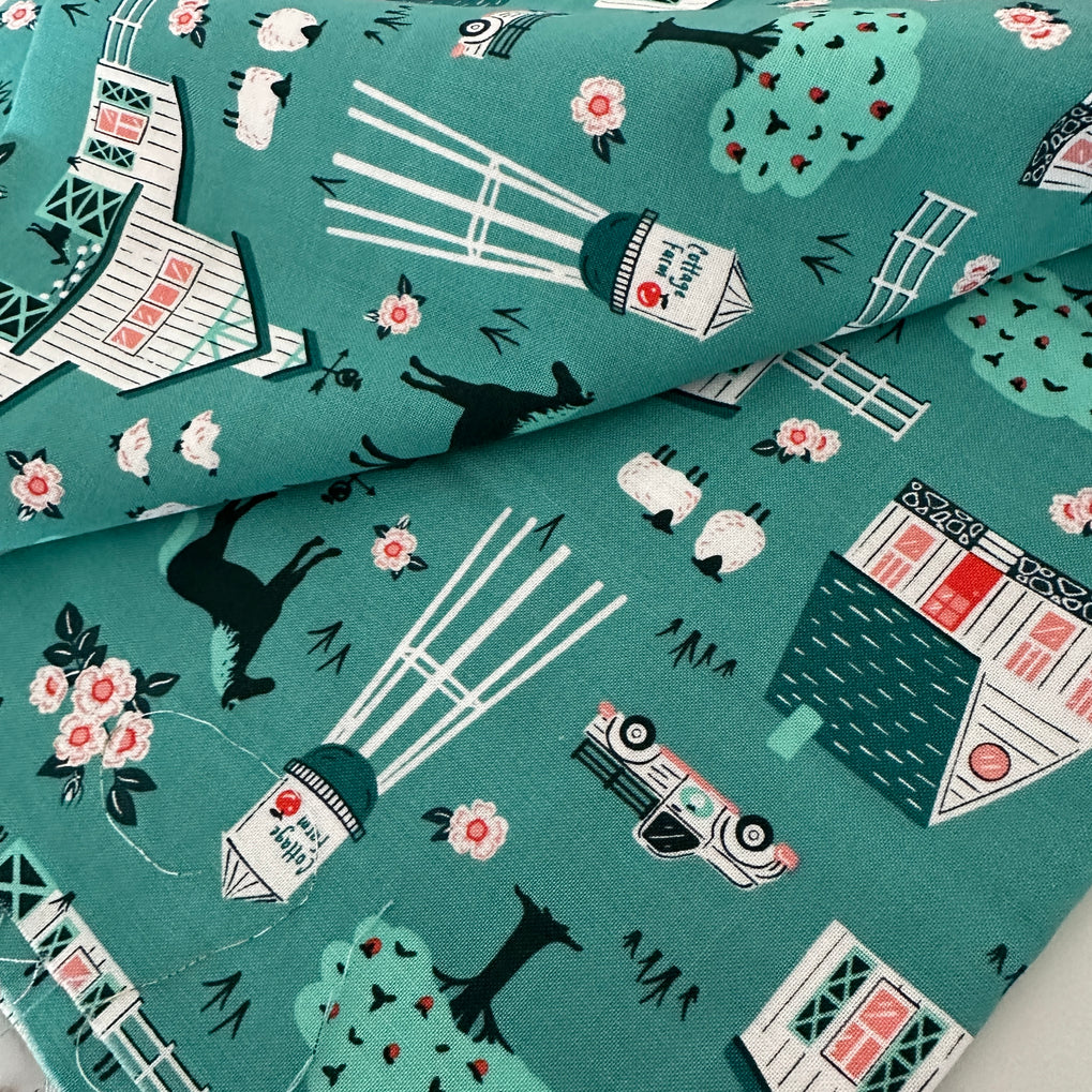 110cms Cotton Windham Fabric Adorable Cottage Farm