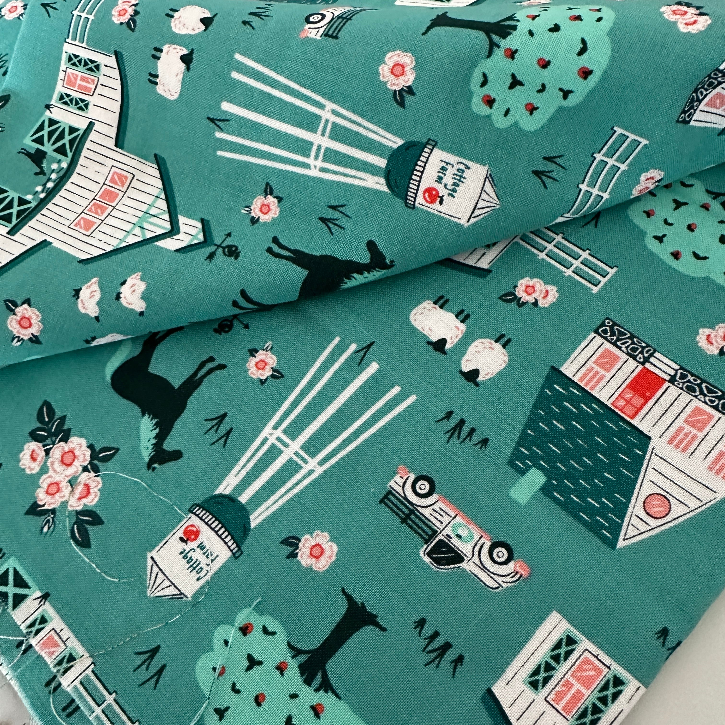 110cms Cotton Windham Fabric Adorable Cottage Farm