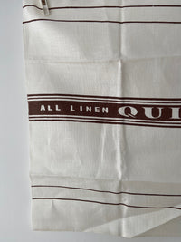 Linen Quick Dry UNUSED Vintage Tea Towel Brown