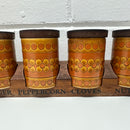 HORNSEA Spice JARS x 6 Saffron 1974 With RACK