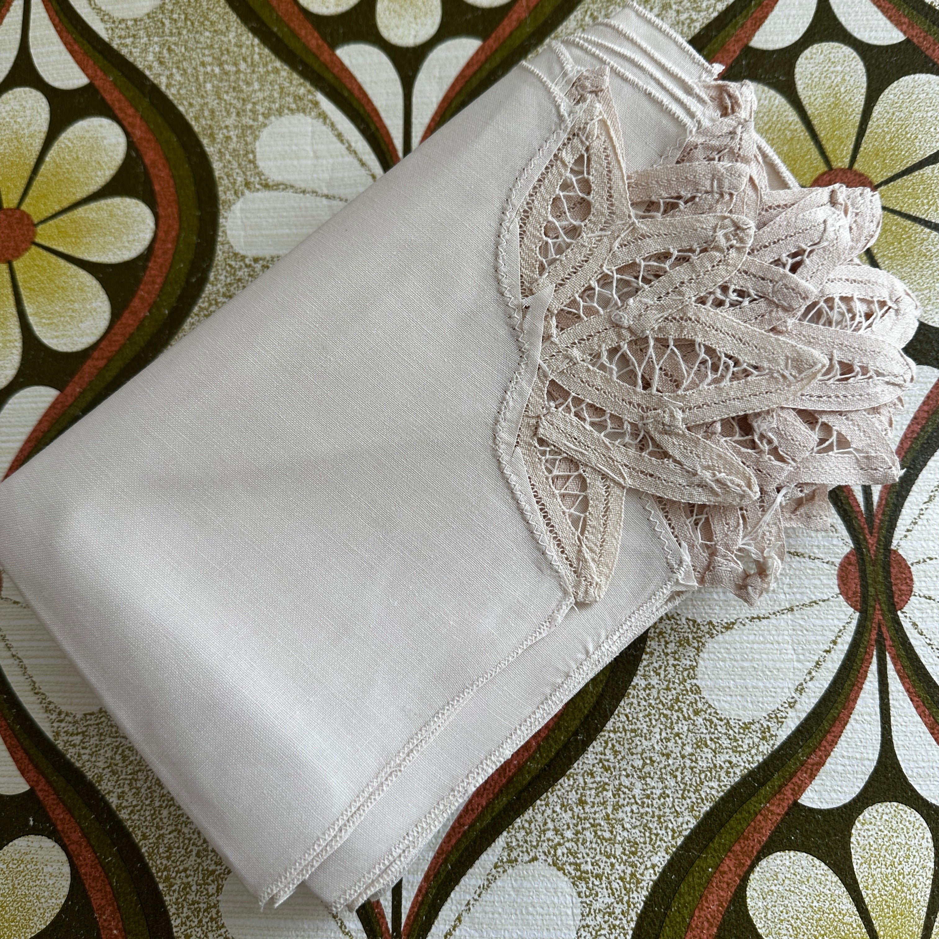 Vintage Unused Napkin Set Linen