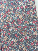 140cms Wide Sold by The Metre Pretty Greys Floral All Cotton Fabric