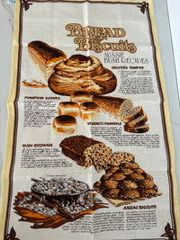 UNUSED Vintage Bread & Biscuits Tea Towel