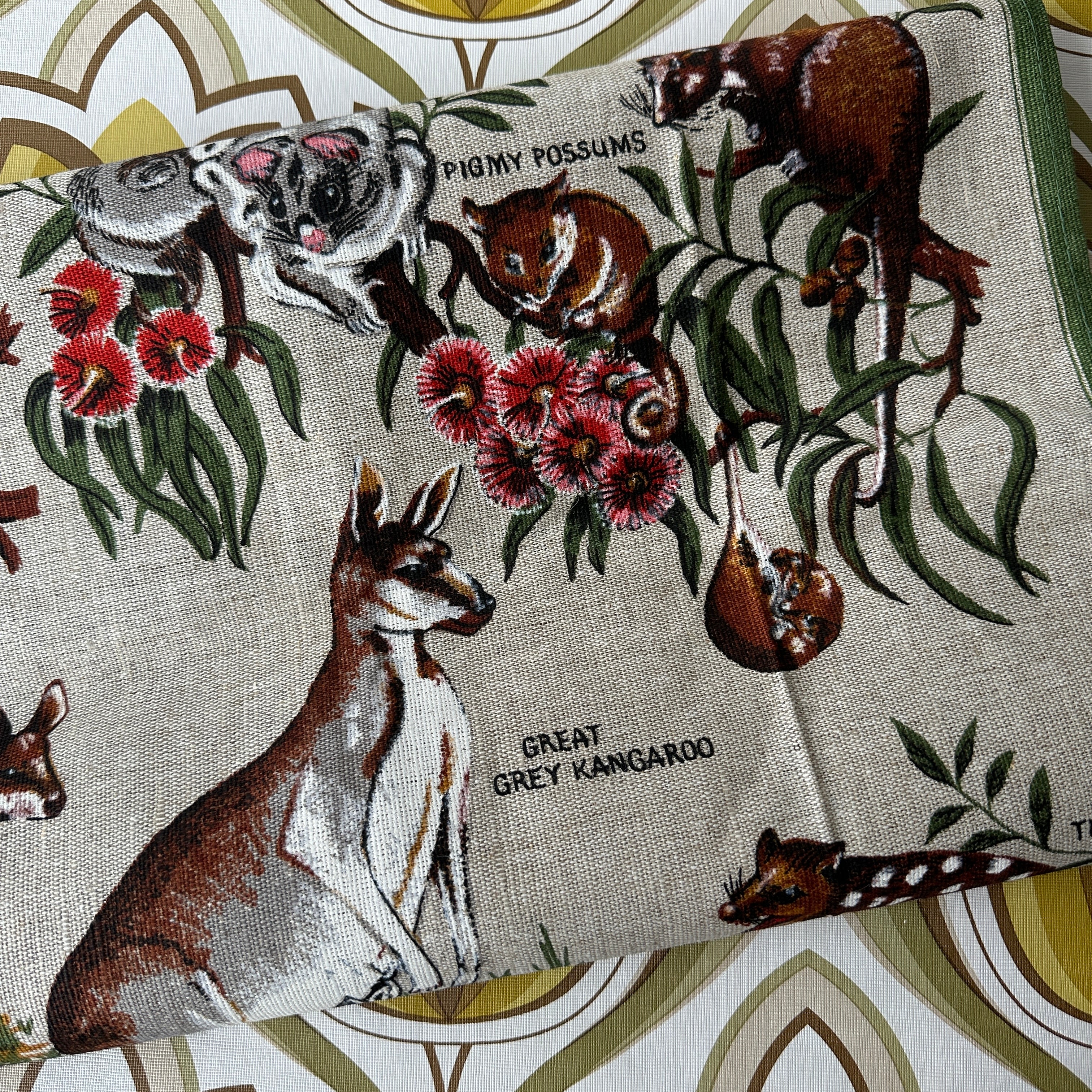 Animals of Tasmania UNUSED Tea Towel