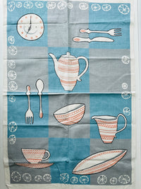 VINTAGE Tea Pot Tea Towel LARGE