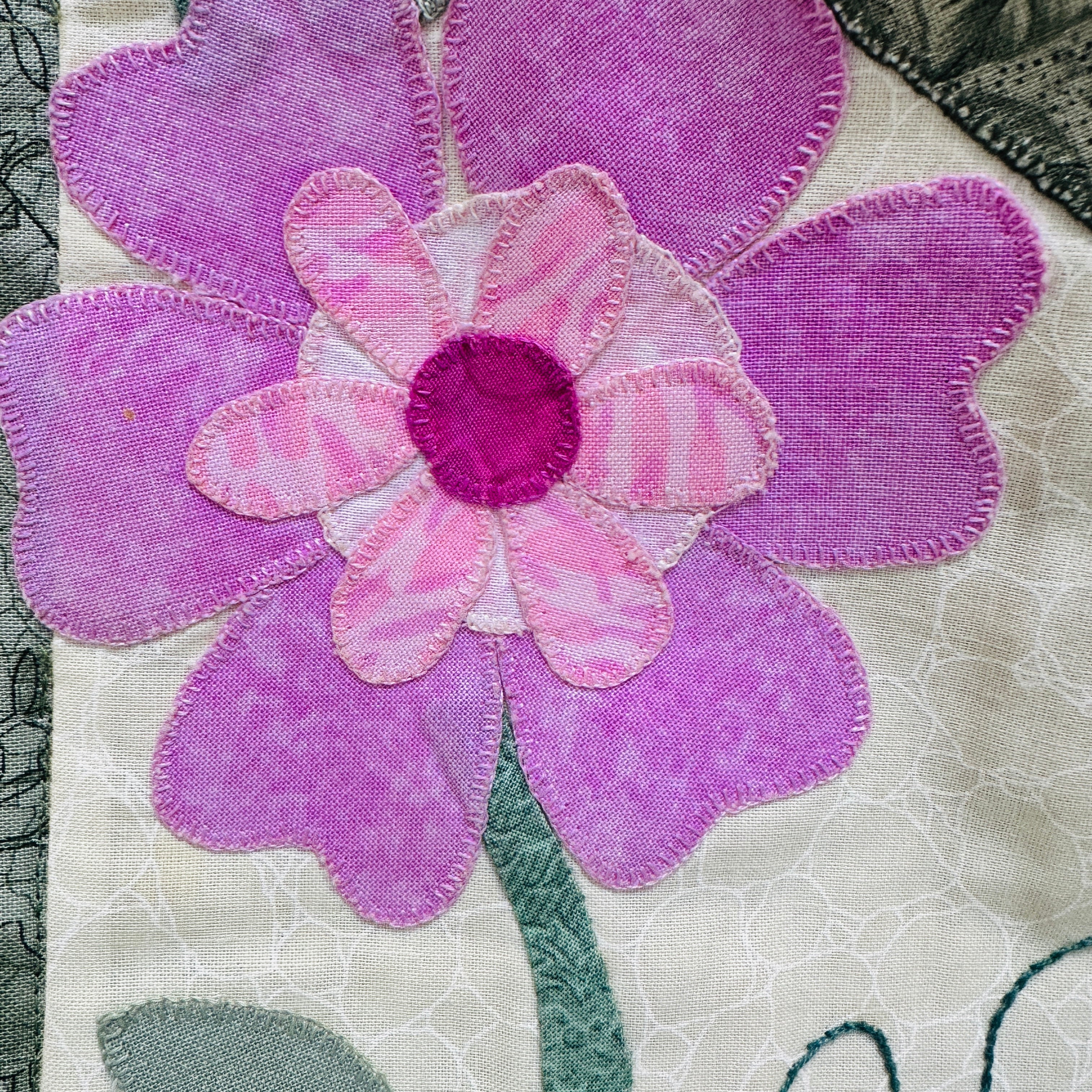 Handmade Quilt Flowers Blanket ADORABLE Display