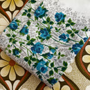 Adorable Blue & White Floral Tablecloth