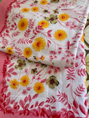 UNUSED Vintage Cotton Tablecloth Pretty Pinks