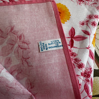 UNUSED Vintage Cotton Tablecloth Pretty Pinks