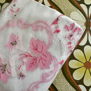 UNUSED Vintage Applique Detailed Voile Tablecloth