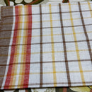 Unused Vintage Tea Towel Browns