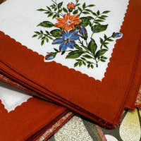 Set of Six Vintage UNUSED Cotton Napkins