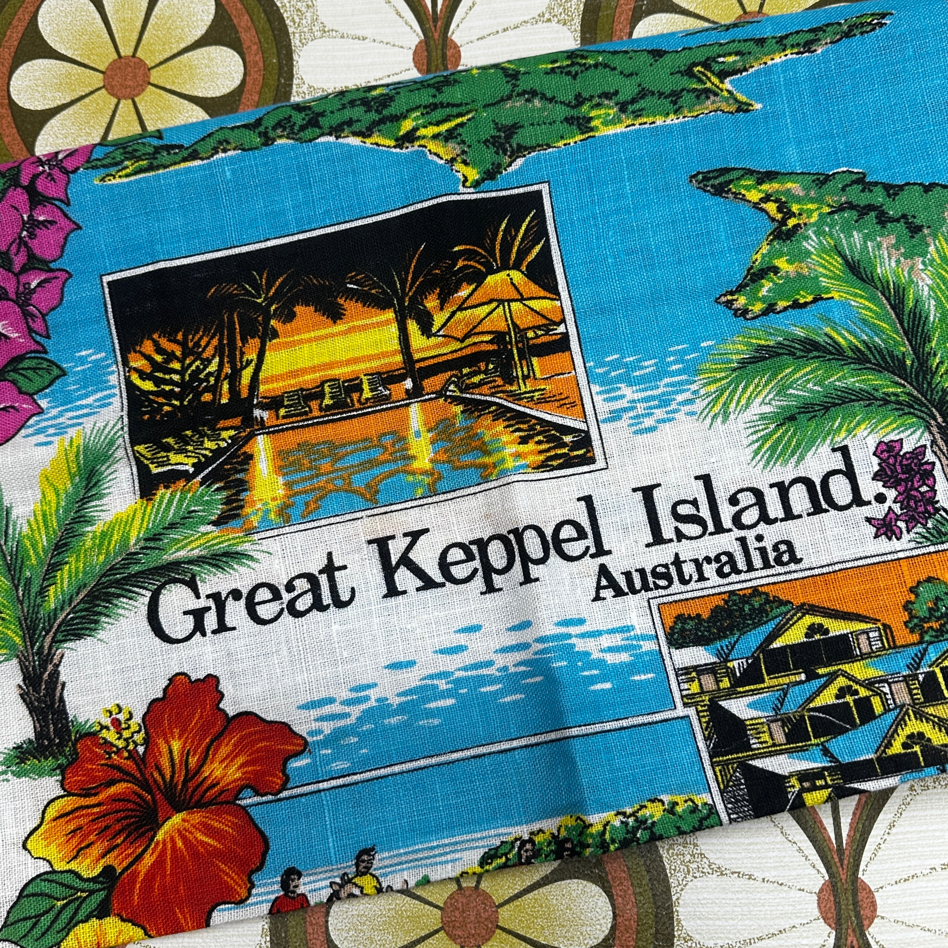 Great Keppel Island Vintage UNUSED Tea Towel