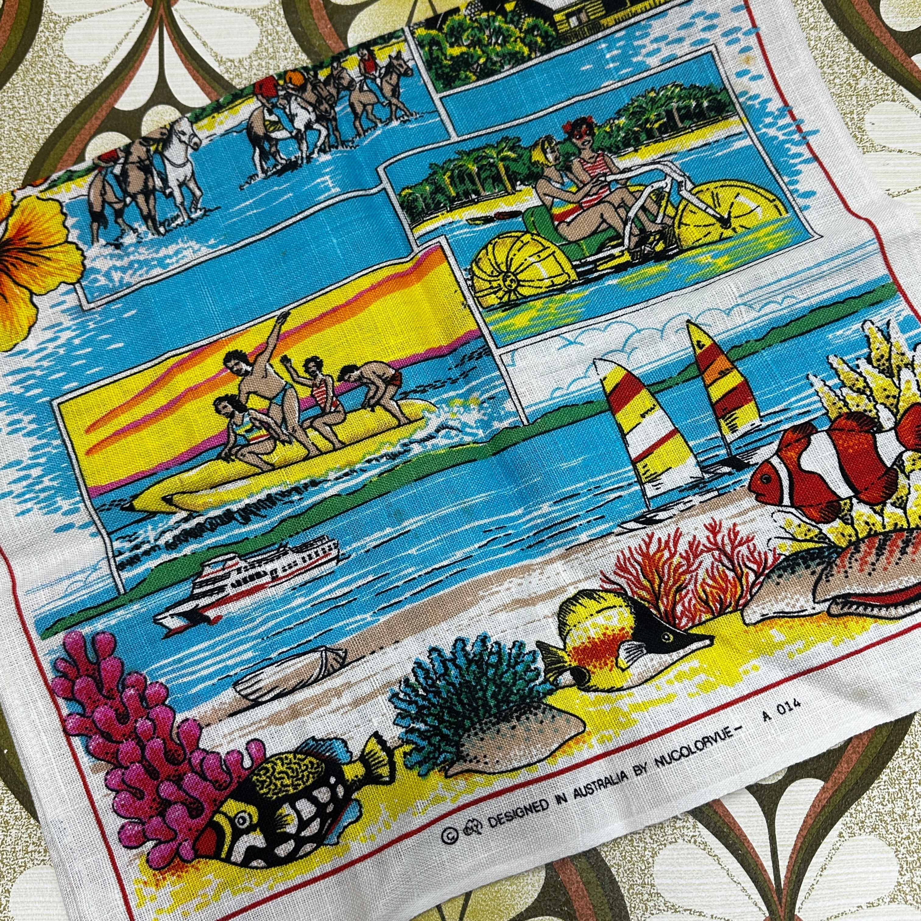 Great Keppel Island Vintage UNUSED Tea Towel