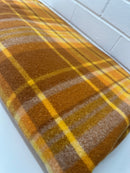 Excellent Condition Brown & Orange WOOL Blanket VINTAGE