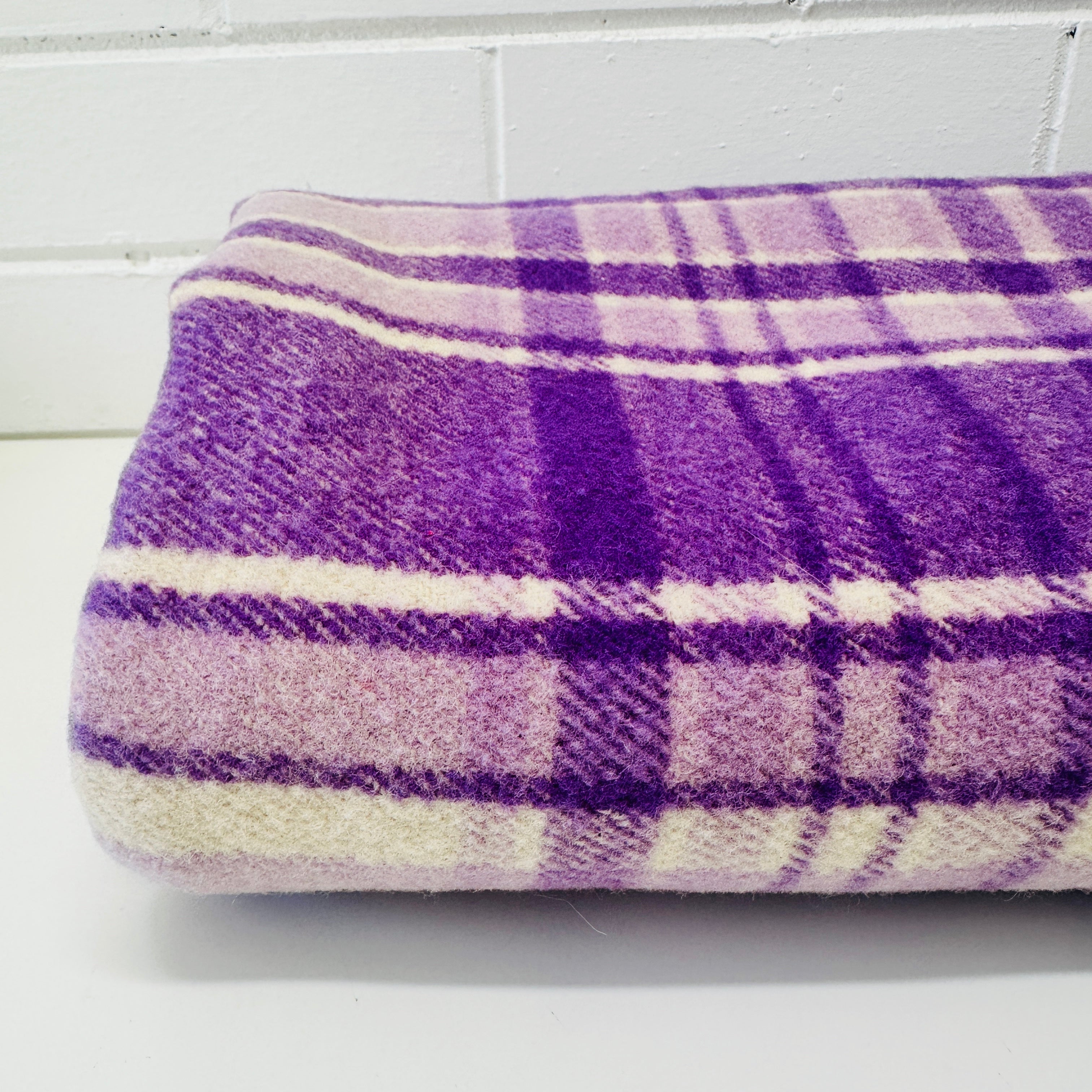 Bright Purple Wool Blanket VINTAGE