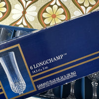 Set of Six Longchamp Vintage Crystal GLASSES