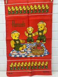 Harrods Irish Linen Unused Vintage Tea Towel