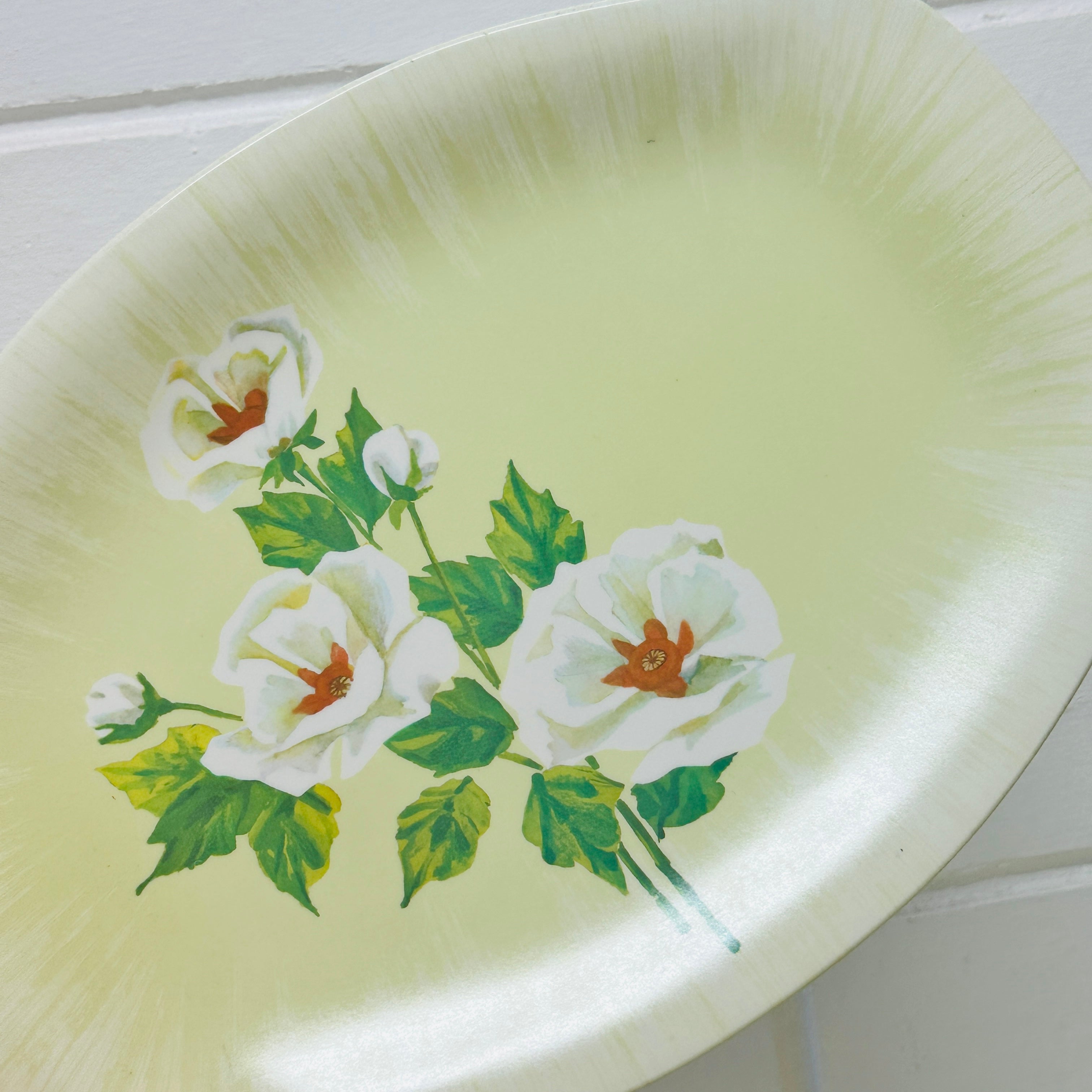 Six BESSEMER Plates Retro Floral AS NEW