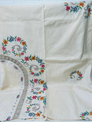 Huge UNUSED Embroidered Tablecloth STUNNING Cotton