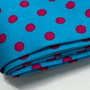 280cms Modern Blue & Pink Polka Dot Fabric