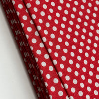 300cms Modern Red & White Polka Dot Fabric