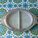 JaJ Pyrex Pink Daisy Gaiety Caserole OVAL