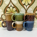 Eight Stackable Mugs Mixed Bag Patterns