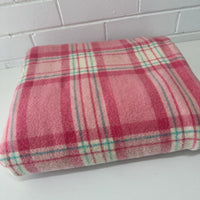 Pretty PINK Vintage Wool Blanket