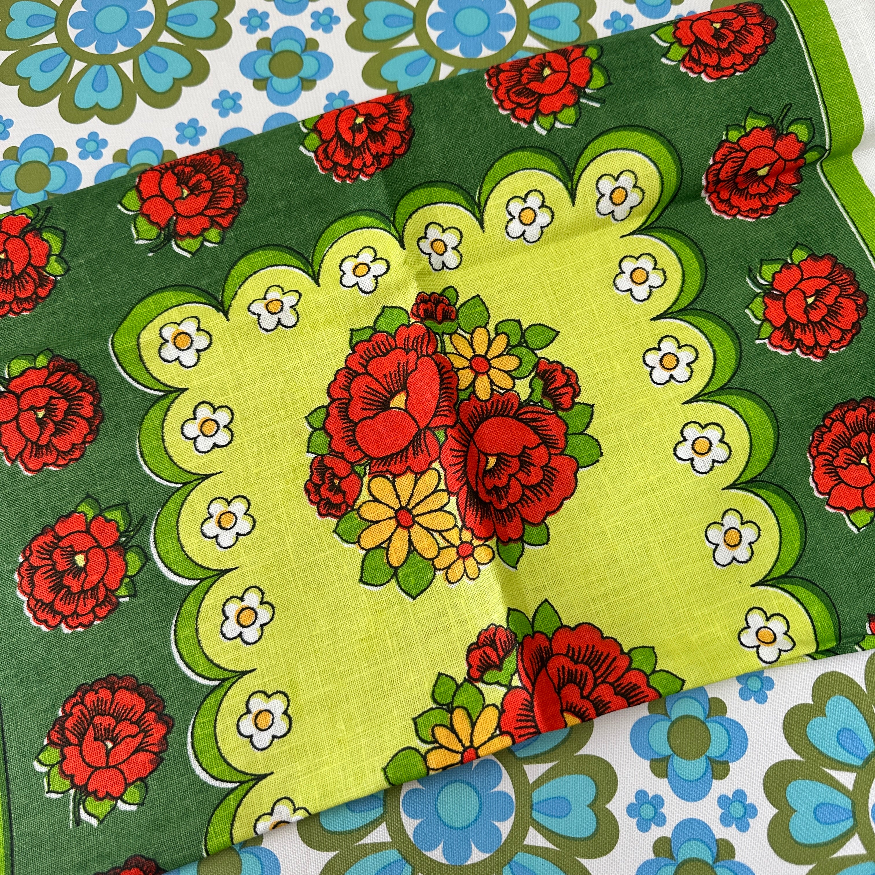 Pure Linen UNUSED Tea Towel GREEN