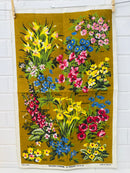 FLOWERS Vintage Linen Tea Towel ULSTER