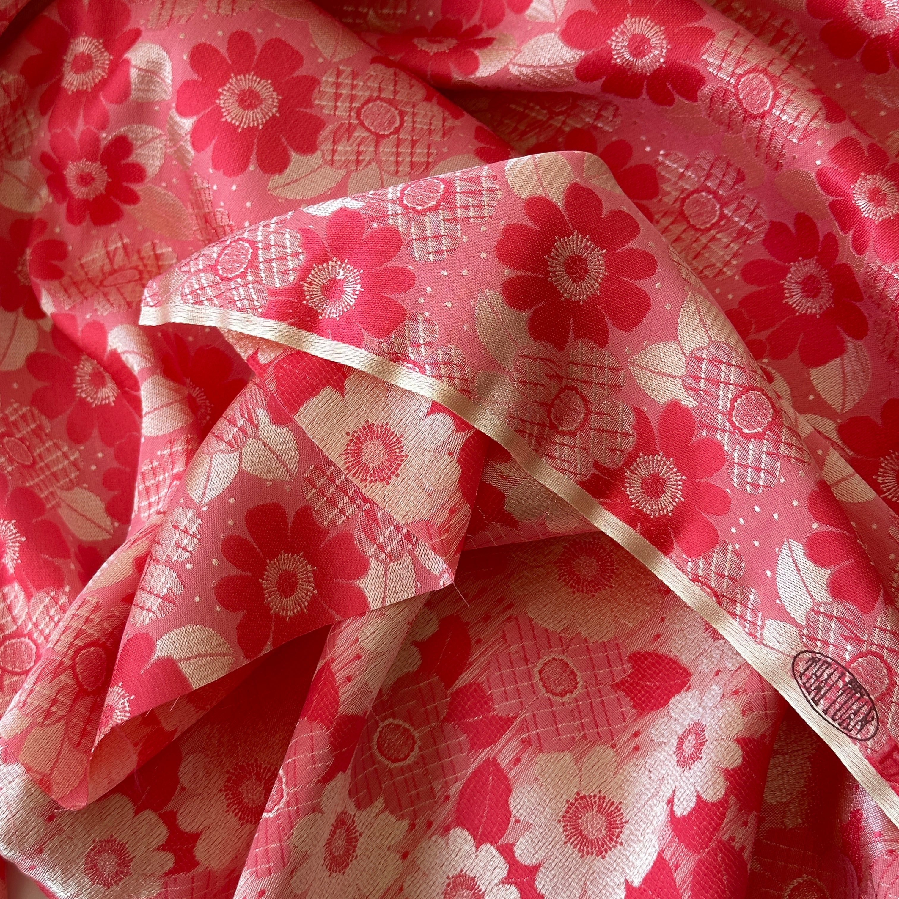 300cms Stunning Pink Silk Fabric