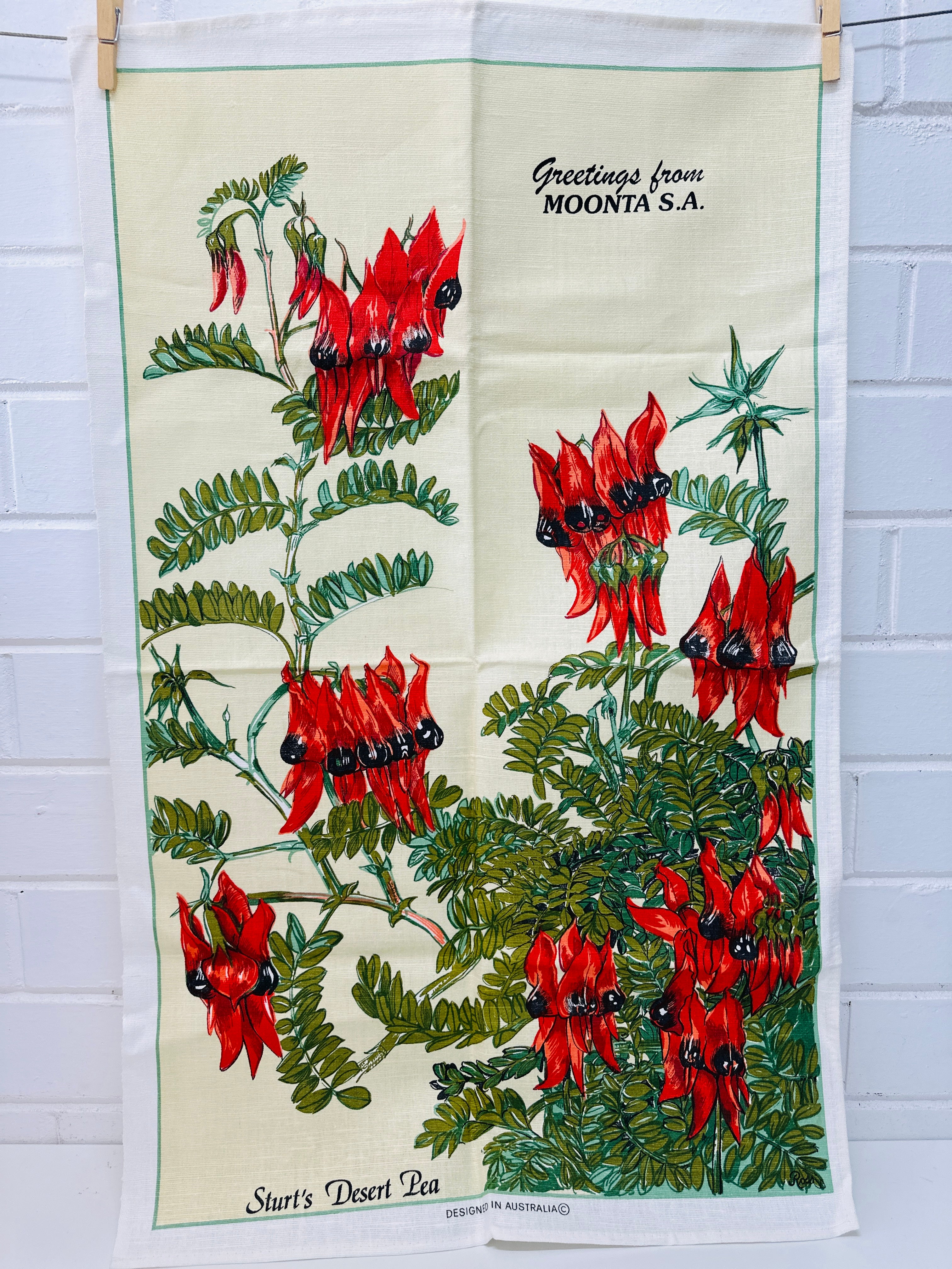 MOONTA Tea Towel Sturt's Desert Pea