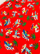 390cms Bright Red Children's Novelty FABRIC