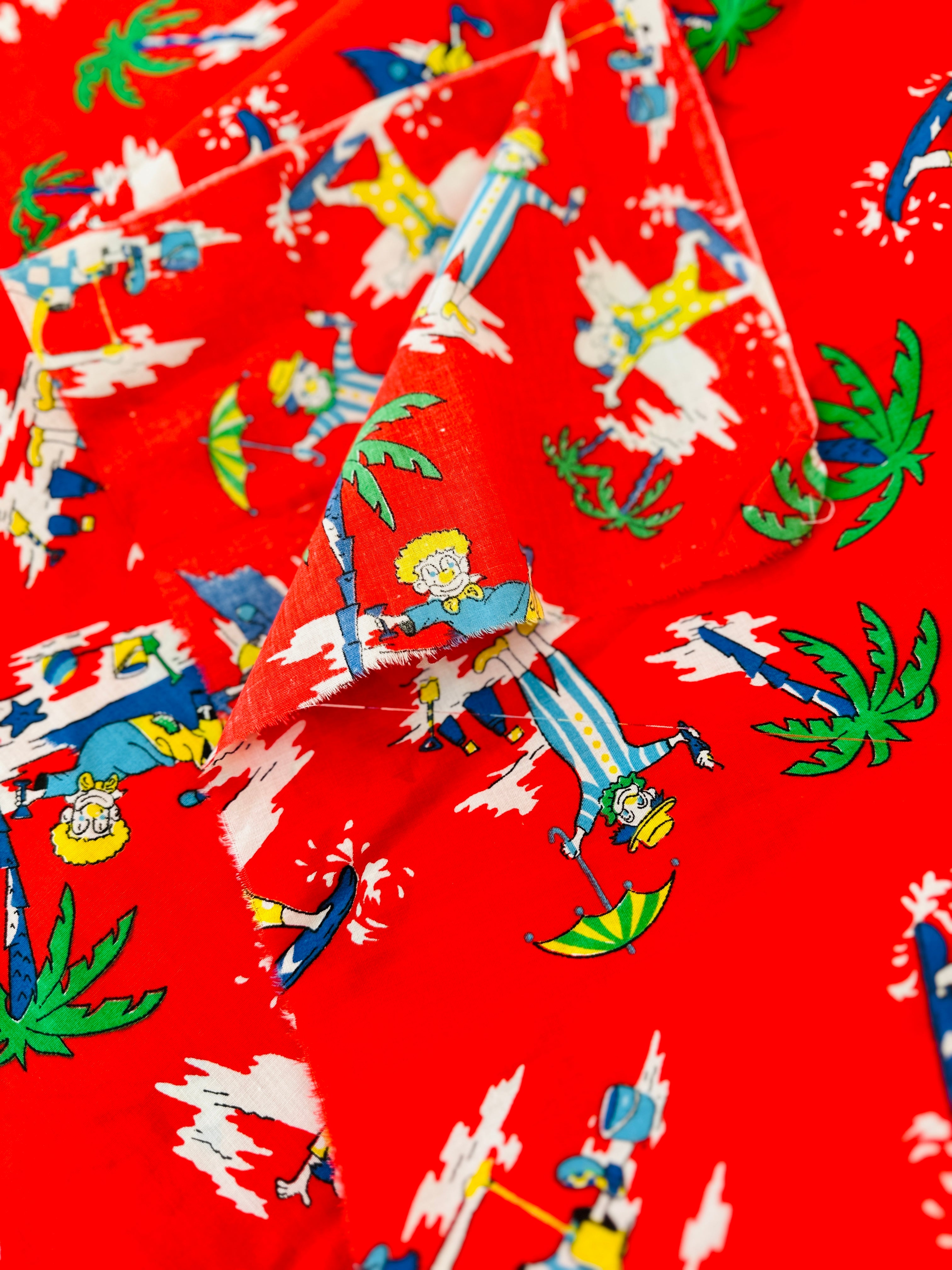 390cms Bright Red Children's Novelty FABRIC